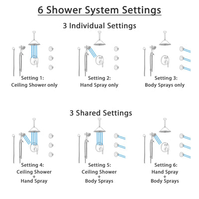 Delta Trinsic Venetian Bronze Shower System with Control Handle, Integrated Diverter, Ceiling Showerhead, 3 Body Sprays, and Hand Shower SS24959RB5