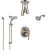 Delta Trinsic Stainless Steel Finish Integrated Diverter Shower System Control, Temp2O Showerhead, Hand Shower, and Ceiling Showerhead SS24959SS1