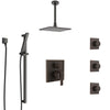 Delta Ara Venetian Bronze Shower System with Control Handle, Integrated Diverter, Ceiling Mount Showerhead, 3 Body Sprays, and Hand Shower SS24967RB4