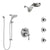 Delta Cassidy Chrome Finish Shower System with Control Handle, Integrated Diverter, Dual Showerhead, 3 Body Sprays, and Temp2O Hand Shower SS249978