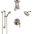 Delta Cassidy Stainless Steel Finish Integrated Diverter Shower System Control Handle, Showerhead, Ceiling Showerhead, Grab Bar Hand Spray SS24997SS7