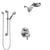 Delta Trinsic Chrome Finish Shower System with Dual Control Handle, Integrated Diverter, Dual Showerhead, and Hand Shower with Grab Bar SS2785910