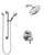 Delta Trinsic Chrome Finish Shower System with Dual Control Handle, Integrated 3-Setting Diverter, Showerhead, and Hand Shower with Grab Bar SS278596