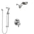 Delta Trinsic Chrome Finish Shower System with Dual Control Handle, Integrated Diverter, Dual Showerhead, and Hand Shower with Slidebar SS278599