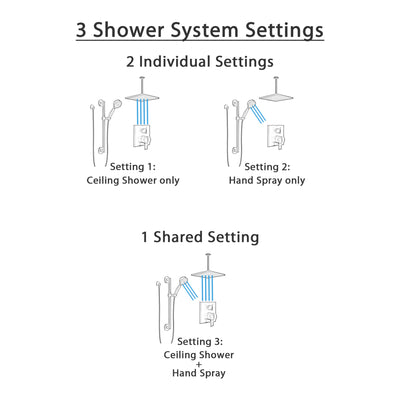 Delta Ara Matte Black Finish Shower System with Integrated Diverter Control, Hand Shower with Grab Bar, and Large Ceiling Mount Showerhead SS27867BL1