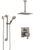 Delta Ara Dual Control Handle Stainless Steel Finish Integrated Diverter Shower System, Ceiling Mount Showerhead, and Grab Bar Hand Shower SS27867SS2