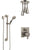 Delta Ara Dual Control Handle Stainless Steel Finish Integrated Diverter Shower System, Ceiling Mount Showerhead, and Grab Bar Hand Shower SS27867SS3