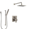 Delta Ara Stainless Steel Finish Shower System with Dual Control Handle, Integrated Diverter, Showerhead, and Hand Shower with Slidebar SS27867SS8