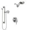 Delta Cassidy Chrome Finish Shower System with Dual Control Handle, Integrated Diverter, Dual Showerhead, and Hand Shower with Grab Bar SS2789712