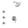 Delta Cassidy Chrome Finish Shower System with Dual Control Handle, Integrated 3-Setting Diverter, Showerhead, and 3 Body Sprays SS278977