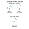 Delta Cassidy Chrome Finish Shower System with Dual Control Handle, Integrated 3-Setting Diverter, Showerhead, and 3 Body Sprays SS278977