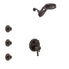 Delta Cassidy Venetian Bronze Shower System with Dual Control Handle, Integrated 3-Setting Diverter, Dual Showerhead, and 3 Body Sprays SS27897RB4