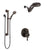 Delta Cassidy Venetian Bronze Shower System with Dual Control Handle, Integrated Diverter, Dual Showerhead, and Hand Shower with Grab Bar SS27897RB5