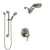 Delta Cassidy Dual Control Handle Stainless Steel Finish Shower System, Integrated Diverter, Dual Showerhead, and Hand Shower with Grab Bar SS27897SS5