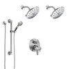 Delta Trinsic Chrome Shower System with Dual Control Handle, Integrated 6-Setting Diverter, 2 Showerheads, and Hand Shower with Grab Bar SS2795911