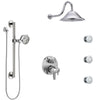 Delta Trinsic Chrome Shower System with Dual Control Handle, Integrated Diverter, Showerhead, 3 Body Sprays, and Hand Shower with Grab Bar SS279597