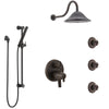 Delta Trinsic Venetian Bronze Shower System with Dual Control Handle, Integrated Diverter, Showerhead, 3 Body Sprays, and Hand Shower SS27959RB11