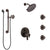 Delta Trinsic Venetian Bronze Shower System with Dual Control Handle, Integrated Diverter, Showerhead, 3 Body Sprays, Grab Bar Hand Spray SS27959RB4