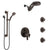 Delta Trinsic Venetian Bronze Dual Control Handle Shower System, Integrated Diverter, Dual Showerhead, 3 Body Jets, Grab Bar Hand Spray SS27959RB9