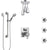 Delta Ara Chrome Shower System with Dual Control Handle, Integrated Diverter, Ceiling Showerhead, 3 Body Sprays, and Grab Bar Hand Shower SS279675