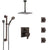 Delta Ara Venetian Bronze Shower System with Dual Control Handle, Integrated Diverter, Ceiling Showerhead, 3 Body Jets, Grab Bar Hand Spray SS27967RB1