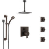 Delta Ara Venetian Bronze Shower System with Dual Control Handle, Integrated Diverter, Ceiling Showerhead, 3 Body Jets, Grab Bar Hand Spray SS27967RB2