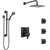 Delta Ara Venetian Bronze Shower System with Dual Control Handle, Integrated Diverter, Showerhead, 3 Body Sprays, and Grab Bar Hand Shower SS27967RB7