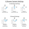 Delta Ara Dual Control Handle Stainless Steel Finish Shower System, Integrated Diverter, Showerhead, Ceiling Showerhead, and Hand Shower SS27967SS10