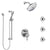 Delta Cassidy Chrome Finish Shower System with Dual Control Handle, Integrated 6-Setting Diverter, Showerhead, 3 Body Sprays, and Hand Shower SS279974