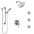 Delta Cassidy Chrome Shower System with Dual Control Handle, Integrated Diverter, Showerhead, 3 Body Sprays, and Hand Shower with Grab Bar SS279975