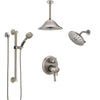 Delta Cassidy Dual Control Handle Stainless Steel Finish Shower System, Showerhead, Ceiling Showerhead, Grab Bar Hand Spray SS27997SS8