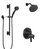 Delta Trinsic Matte Black Finish 17T Shower System with Multi-Setting Wall Showerhead, Hand Shower with Slide Bar, and Integrated Diverter SS27T859BL6