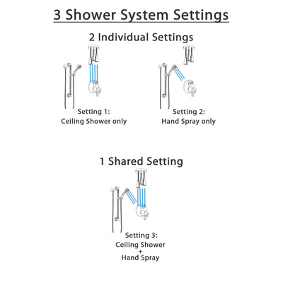 Delta Trinsic Dual Thermostatic Control Stainless Steel Finish Integrated Diverter Shower System, Ceiling Showerhead, Grab Bar Hand Spray SS27T859SS12