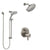 Delta Trinsic Dual Thermostatic Control Handle Stainless Steel Finish Shower System, Integrated Diverter, Showerhead, & Temp2O Hand Shower SS27T859SS9