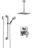 Delta Ara Chrome Integrated Diverter Shower System with Dual Thermostatic Control, Ceiling Mount Showerhead, and Hand Shower with Grab Bar SS27T8679