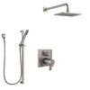 Delta Ara Dual Thermostatic Control Handle Stainless Steel Finish Shower System, Integrated Diverter, Showerhead, and Hand Shower SS27T867SS8