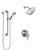 Delta Cassidy Chrome Shower System with Dual Thermostatic Control Handle, Integrated Diverter, Showerhead, and Hand Shower with Grab Bar SS27T8971