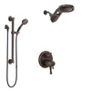 Delta Cassidy Venetian Bronze Integrated Diverter Shower System with Dual Thermostatic Control, Dual Showerhead, and Grab Bar Hand Shower SS27T897RB6