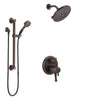 Delta Cassidy Venetian Bronze Integrated Diverter Shower System with Dual Thermostatic Control, Showerhead, and Hand Shower with Grab Bar SS27T897RB7