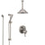 Delta Cassidy Dual Thermostatic Control Stainless Steel Finish Integrated Diverter Shower System, Ceiling Mount Showerhead and Hand Shower SS27T897SS1