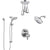 Delta Trinsic Chrome Dual Thermostatic Control Shower System, Integrated Diverter, Showerhead, Ceiling Showerhead, and Temp2O Hand Shower SS27T95912