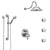 Delta Trinsic Chrome Shower System with Dual Thermostatic Control, Integrated Diverter, Showerhead, 3 Body Sprays, and Grab Bar Hand Shower SS27T9591