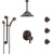 Delta Trinsic Venetian Bronze Dual Thermostatic Control Shower System, Ceiling Showerhead, 3 Body Jets, Grab Bar Hand Spray SS27T959RB10