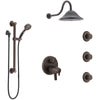 Delta Trinsic Venetian Bronze Dual Thermostatic Control Integrated Diverter Shower System, Showerhead, 3 Body Sprays, Grab Bar Hand Spray SS27T959RB6