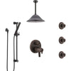 Delta Trinsic Venetian Bronze Dual Thermostatic Control Integrated Diverter Shower System, Ceiling Showerhead, 3 Body Sprays, Hand Spray SS27T959RB9