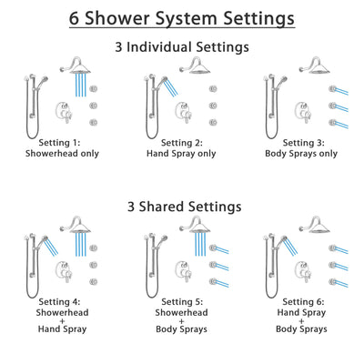 Delta Trinsic Dual Thermostatic Control Stainless Steel Finish Shower System, Showerhead, 3 Body Jets, Grab Bar Hand Spray SS27T959SS2