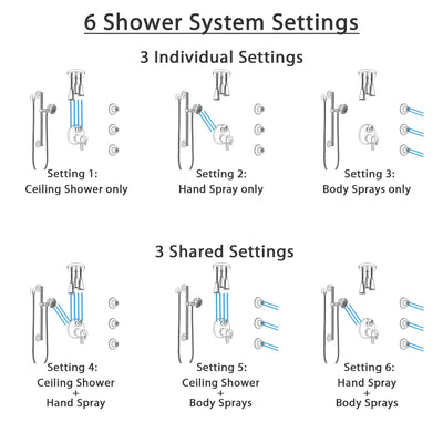 Delta Trinsic Dual Thermostatic Control Stainless Steel Finish Shower System, Ceiling Showerhead, 3 Body Jets, Grab Bar Hand Spray SS27T959SS8