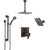 Delta Ara Venetian Bronze Dual Thermostatic Control Shower System, Showerhead, Ceiling Showerhead, Grab Bar Hand Spray SS27T967RB11