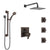 Delta Ara Venetian Bronze Dual Thermostatic Control Integrated Diverter Shower System, Showerhead, 3 Body Sprays, and Grab Bar Hand Spray SS27T967RB12