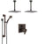 Delta Ara Venetian Bronze Dual Thermostatic Control Shower System, 2 Ceiling Mount Showerheads, Grab Bar Hand Spray SS27T967RB1